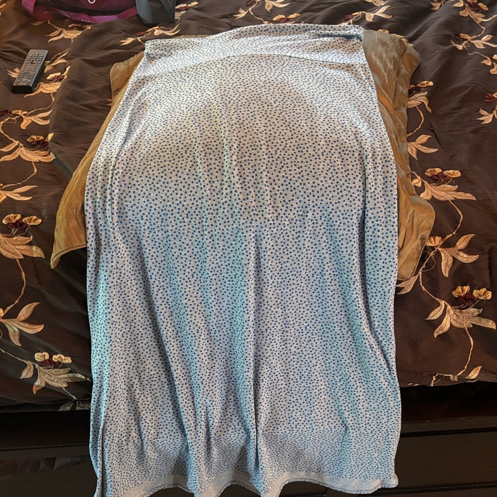 LuLaRoe A-Line Skirt in Blue and White